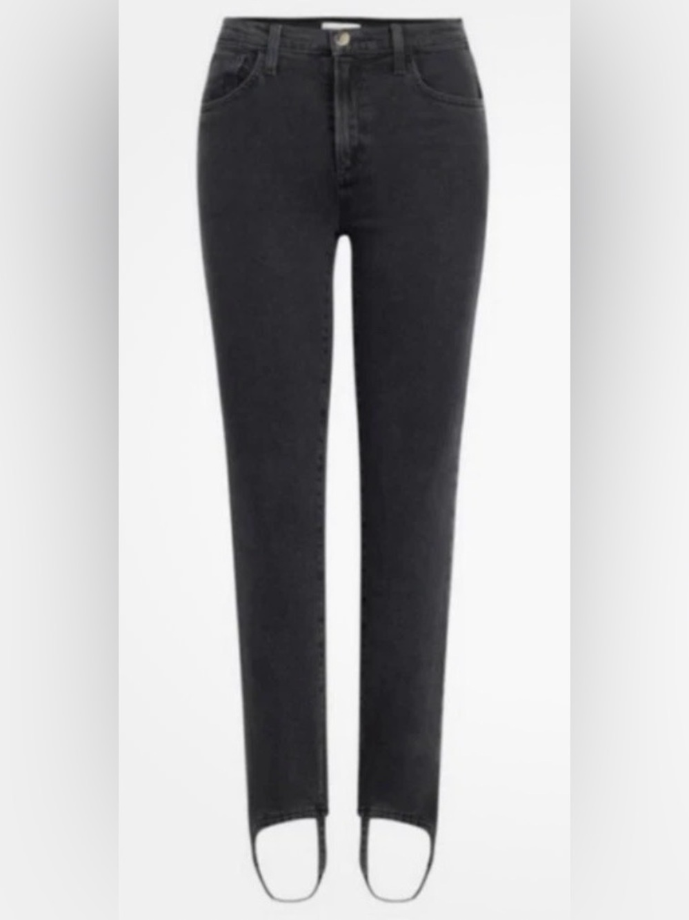 NWT Favorite Daughter The Evelyn High Rise Slim Stirrup Jeans Storm Black 32